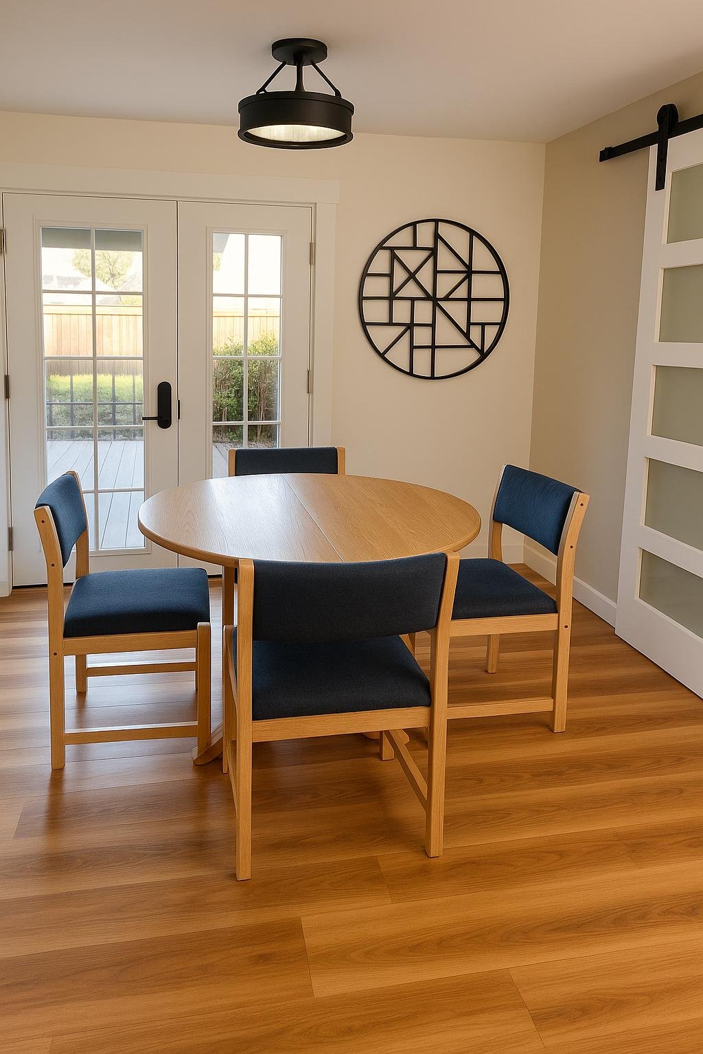 Dining table set for a home-cooked meal